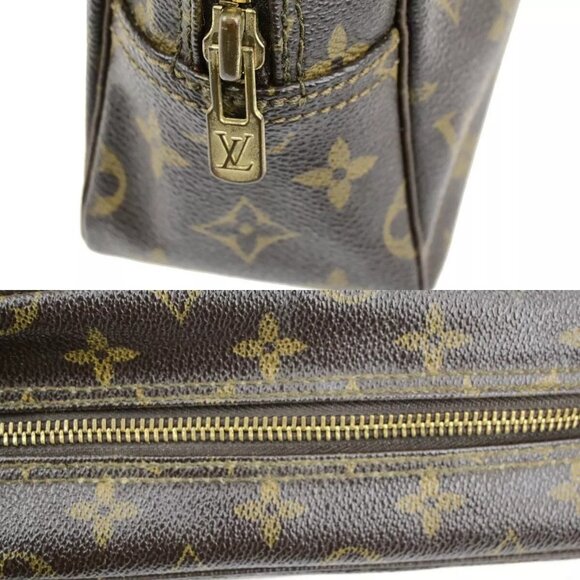 LOUIS VUITTON Trousse Toilette 28 Clutch Hand Bag Monogram Brown - Picture 9 of 16
